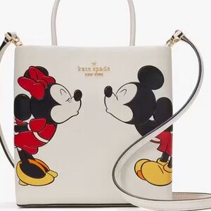Kate Spade x Disney Mickey Minnie Crossbody Tote Small Cream New with Tags NWT